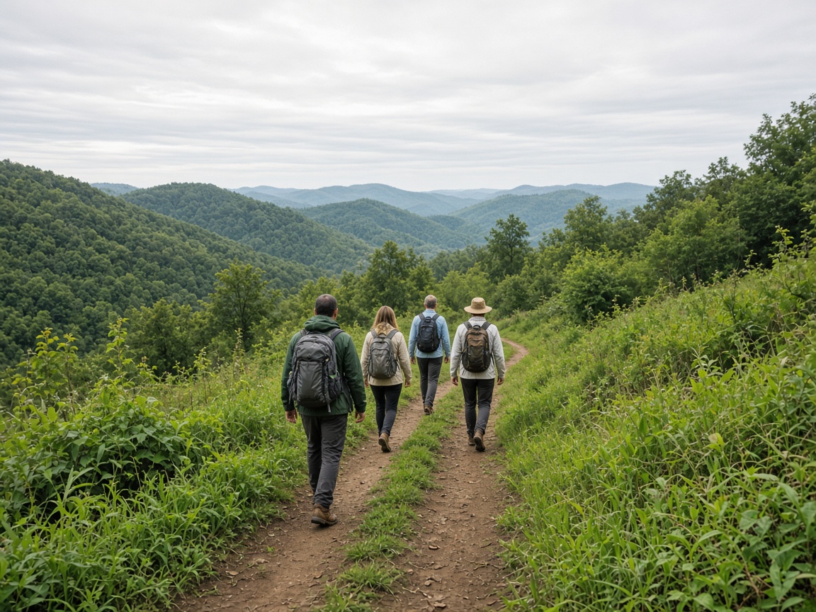 Camminata tra le colline verdi del Piemonte