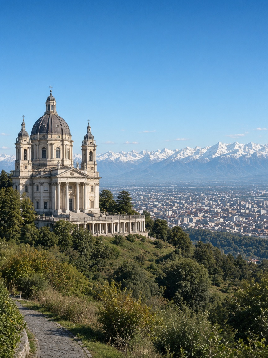 Basilica di Superga sulla collina sopra Torino